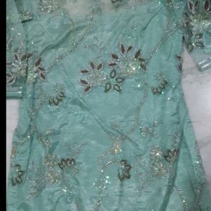 Beautiful Sea Green Sharara Suit For Girls