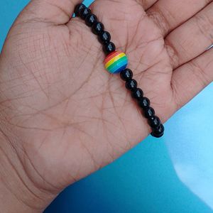 Rainbow Single Beaded Bracelet