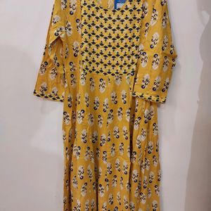 Floral Print Flared Kurta