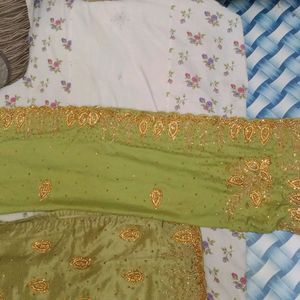 Mehndi Color Heavy Work Suit