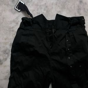 Black Trouser With Belt