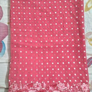 Pink 🩷 Colour Beautiful Work Saree