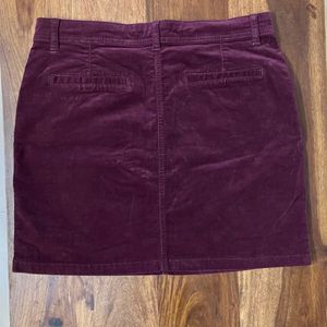 Papaya Maroon corduroy Skirt