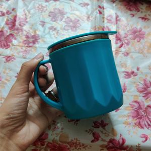 Blue Mug With Lid