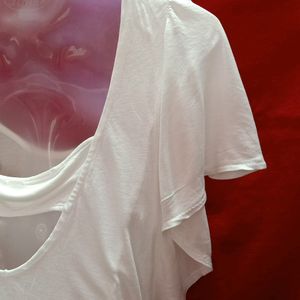 White Butterfly Shoulder T-shirt