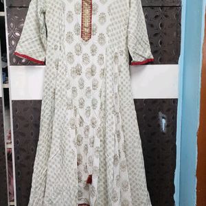 White Anarkali Kurta