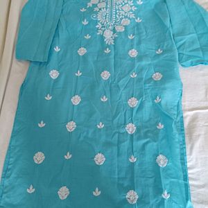 Chikankari Cotton Kurti