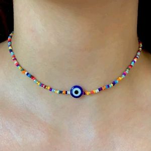 Pinteresty Multicolor Evil Eye Neckpiece🎀🌸