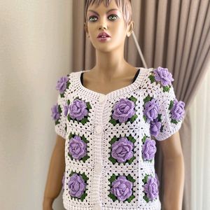 Crochet Rose Top