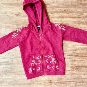 Juniors Hoodie Jacket With Embroidery