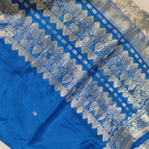 Blue Silk saree