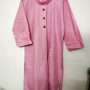 Pure Cotton Pink Straight Kurta/ Kurti ,brand New