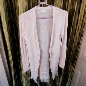 Old Navy Pale Peach and White Crocheted Shrug ❤