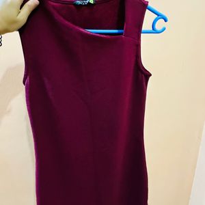 Bodycon Maroon Dress