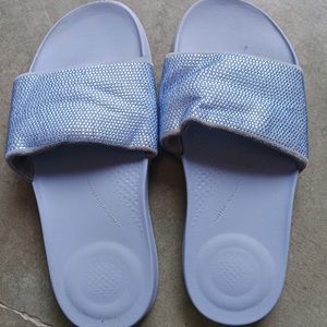 FITFLOP Women's Blue Slides/Flats