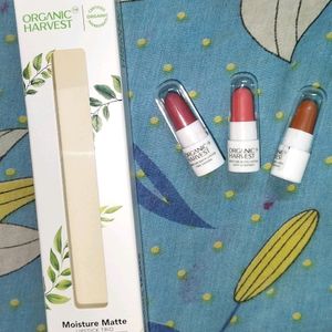 Organic Harvest Moisture Matte Lipstick Trio