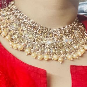 Kundan Set  With Earrings And Tika