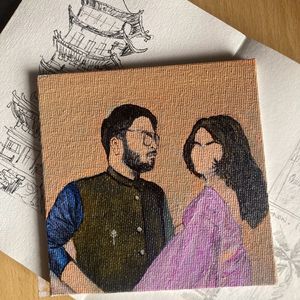 Potrait Painting On Canvas