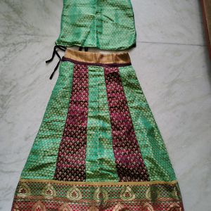 Pure Silk Lehenga For Girls