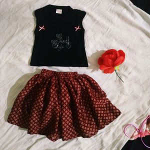 Kids Skirt Nd Top Set