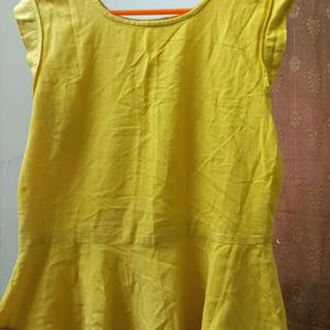 Yellow Peplum Top