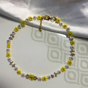 yellow floral necklace