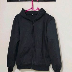 Black Zipper Hoodie