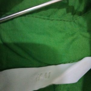 H&M Green Shirt Dress With Belt