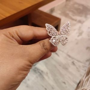Elite Silver Chunky Butterfly Ring