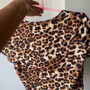 Shein Leopard Print Top Women