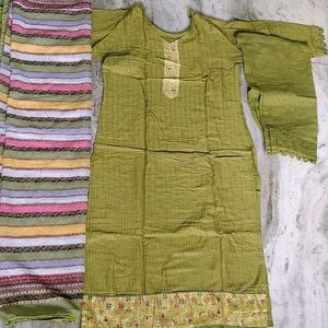 Olive Colour 3 Pieces Set..