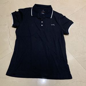 Fixed Price Collared Black T Shirt