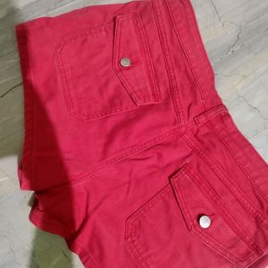 Red Women Shorts