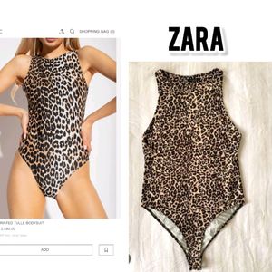 Zara leopard bodysuit