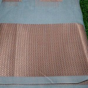 Copper Zari Soft Cotton Saree