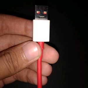 Original One Plus Dash Charger And Type-C Cable