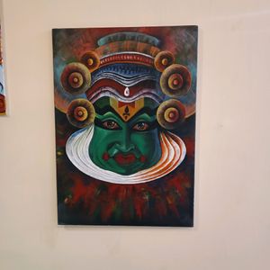 Kathakali - Acrylic Painting On Canvas 12"16"