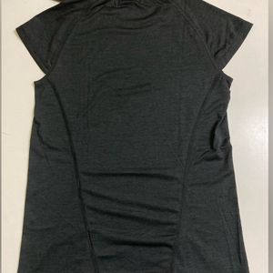 PUMAWomen Self Design Round Neck Black, Grey T-Shi