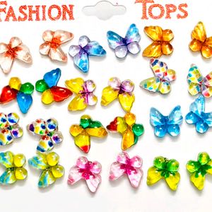 Multicolored Butterfly Earrings & Studs Pack Of 12