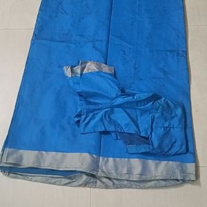 Blue Saree With Blouse