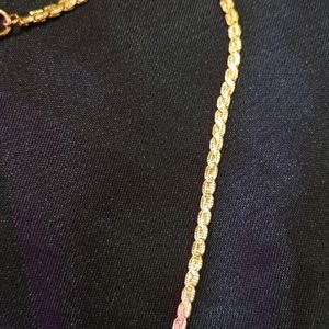 Ad Pendant Gold Plated Chain