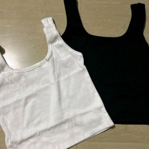 Edge Notch Neck Rib Nit Tank Top