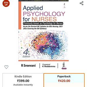 Psychology for  Nurses Xerox Copy