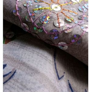 New Saari With Sequins Work