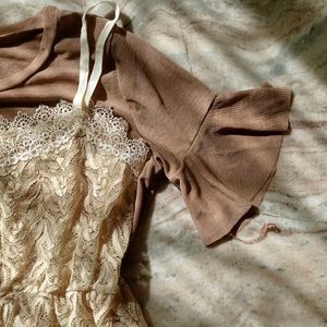 2 In One Korean Lace Dress