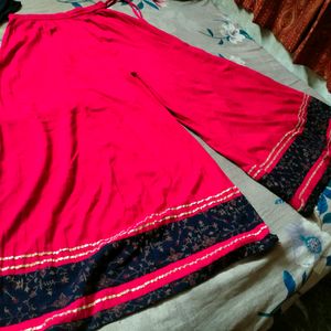 Big Size Patiala Pant Tomato Red Colour .