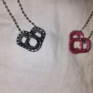 MATCHING PINK & BLACK Necklaces + Bracelets