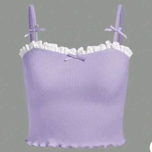 Lavender Bow Top Size: XL