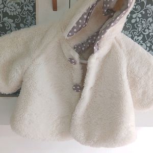 Kids Hooded Fur Jacket