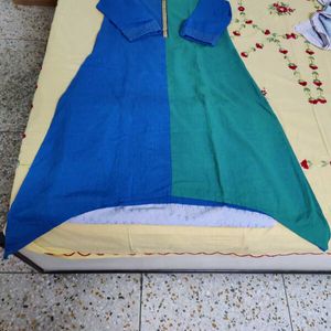 Avaasa kurta, L Size Beautiful Blue Green Shade